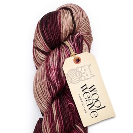 Superwash Merino Wool Yarn for Knitting & Crocheting Projects - Premium Hand Dyed Yarn, 100gr, 240 Yards Dk Weight Yarn - Luxurious, Soft & Durable Cafe Rose Variegated Yarn