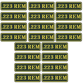 Aolamegs Ammo Can Vinyl Sticker Set Decal Label 9MM 5.56 7.62 12GA .22 .223 .308 .300 .380 .45 (20 Pack/.223)