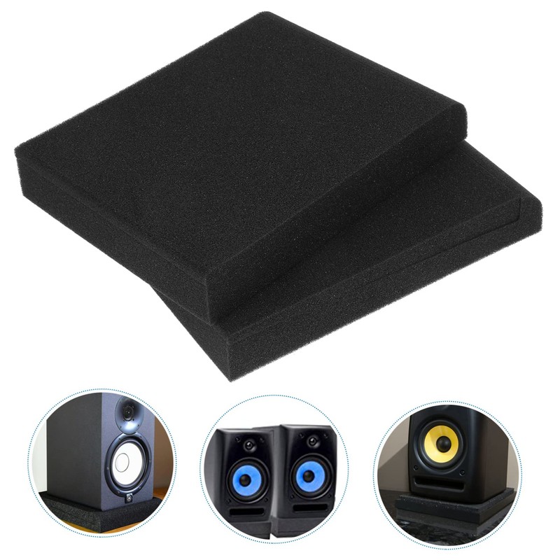 Sosoport 2Pcs Small Speaker Isolation Pads High Density Foams Cushion