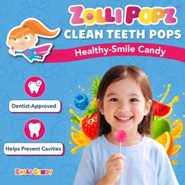 Zollipops - Valentines Pack - Clean Teeth Pops Sugar Free Candy with Xylitol, Dye-Free Lollipops - Keto & Diabetic-Friendly, Dentist-Approved Treats for Kids (Natural Fruit Flavors, 5.2 oz, Heart Shape)