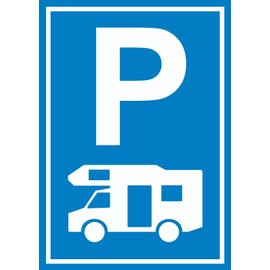 HB-Druck Motorhome Parking Sign Camper Camping Caravan Caravan Trailer A4 (210 x 297 mm)