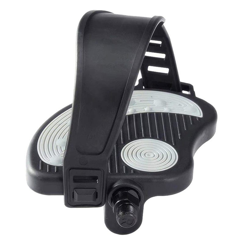 1 Pair Bike Pedals with Toe Clips Cages and Straps