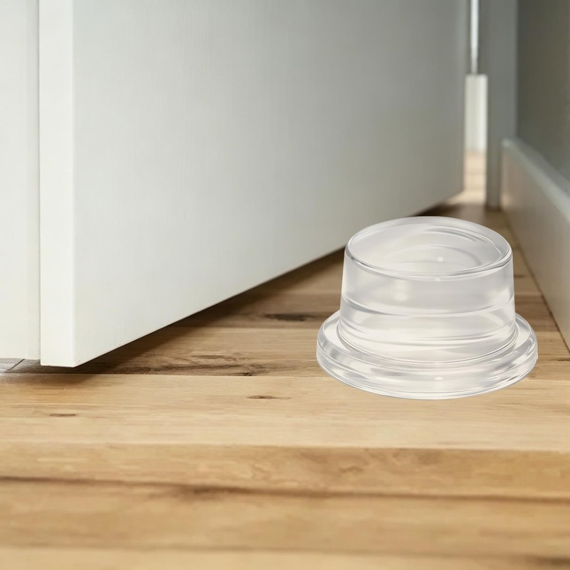 4 PCS 1" Thick x 1.6" Clear Silicone Door Stoppers