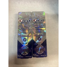 2 PACK Crest 3D White Brilliance Whiter Teeth Ultra PRO Toothpaste