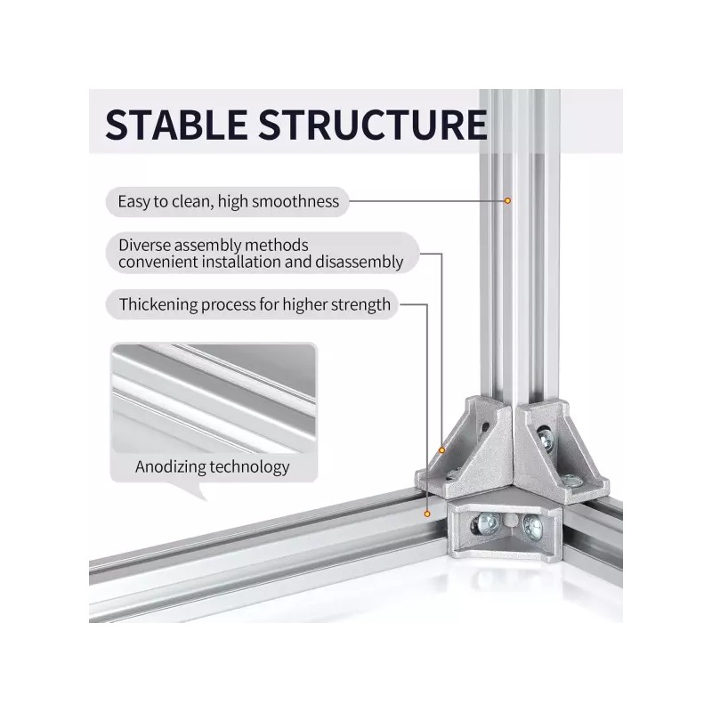 4pcs 200mm 2040 V-슬롯 압출 알루미늄 프로파일 3D 프린터 프레임용