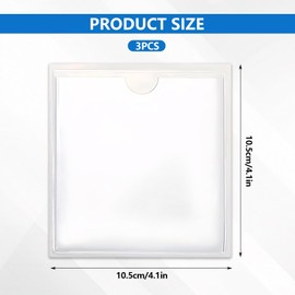 vvag 3Pcs Windshield Sticker Holder, Clear Car Window Pass Permit Holder for Parking,Self-Adhesive Business Card,Toll Tags, Insurance Cards, and Registration for Easy Installation