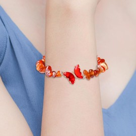 Butterfly Bracelet Friendship Bracelets Gift for Women Dainty Crystal Jewelry Best Friend Birthday Gifts