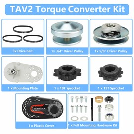 30 Series Torque Converter 2HP-7HP Go Kart Clutch Set 3/4" for 10T #40 41 420 and 12T #35 Chain 3*Drive Belts for 212CC Predator Replaces for Comet TAV2 219552A 219456A 217610A