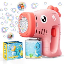 Panacare Seahorse Bubble Machine, Bubble Toy Children 5000+ Bubbles / Min with Bubble Solution for Wedding/Birthday/Party, Outdoor Gift for Boys and Girls 345678 Years