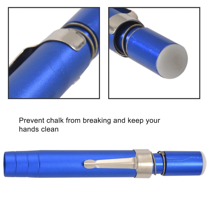 Yantan 1 pcs Black Aluminum Alloy Chalk Holder (Blue)