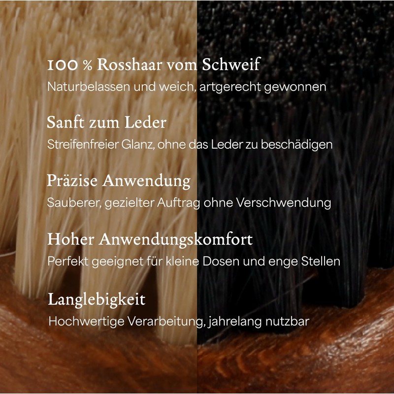 Langer & Messmer Set of 2 Cream 100% Horsehair Brush