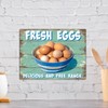 Fresh Eggs Delicious And Free Range Theme Retro style metal