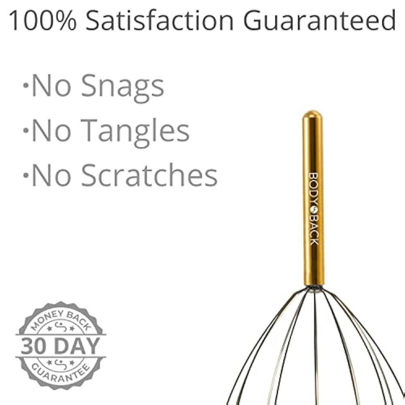 Tingleur Gold 바디 백 마사지기, 스크래처, 스트레스 해소를 위한 수동