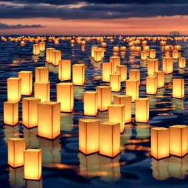 20Pack Wooden Floating Paper Lanterns with Candle Lights,DIY Letters Tangled Lanterns Decorative Outdoor Candle Lantern for Wedding,Pool,Birthday Party,Whishing (20 Lanterns with Candles)