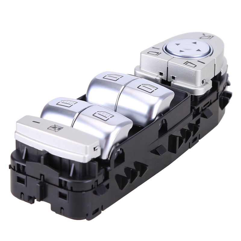 Aublinto Window Regulator Electric Window Switch Front Left Silver Compatible