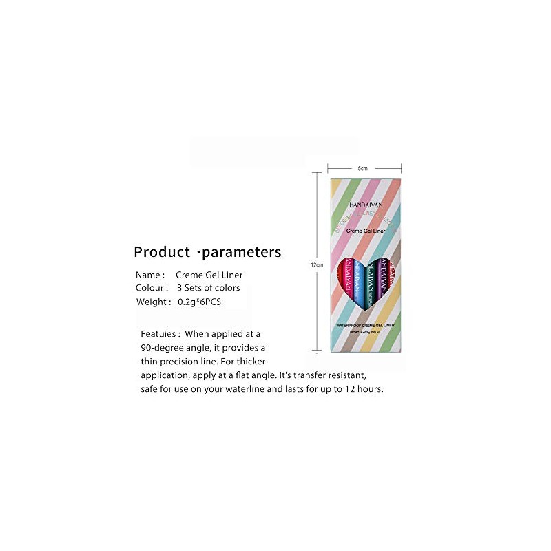 GL-Turelifes 6 Colours Matte Liquid Eyeliner Set, Waterproof Colourful Eyeliner