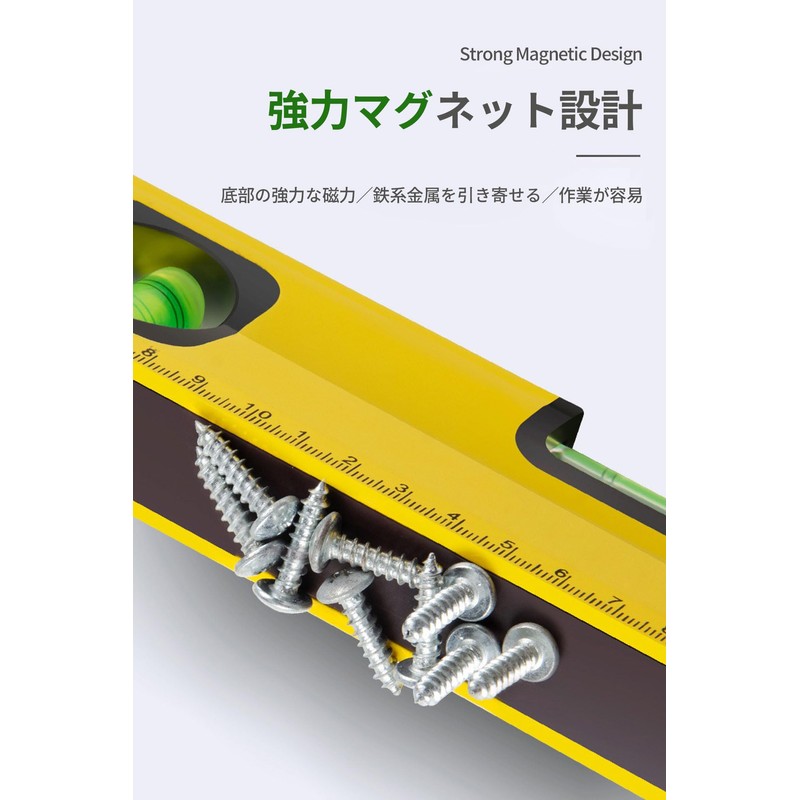 Leveler, Magnetic Level, 11.8 inches (300 mm), Magnetic Adsorption, Incline