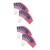 Sosoport 2sets American Flags Hand Waving Mini Usa Flag 14x21cm