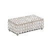 Deco 79 54241 Metal and Crystal Jewelry Box, 3" x
