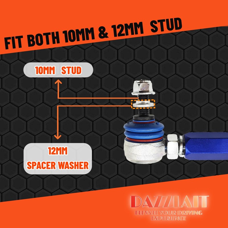 Universal Adjustable Sway Bar End Links 350mm-400mm | M10 Stud
