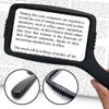 MagniPros Jumbo Size Magnifying Glass Wide Horizontal Lens(3X Magnification)- Shockproof