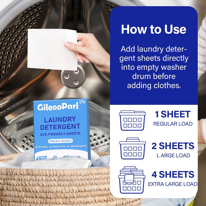 Laundry Detergent Sheets - Fresh Scent (240 Loads) Eco Detergent