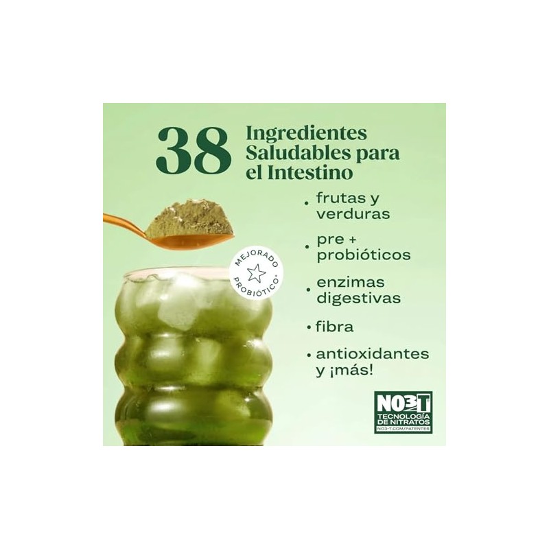 Bloom Nutrition Super Greens Polvo Jugo Verde Suplemento Probióticos Prebióticos