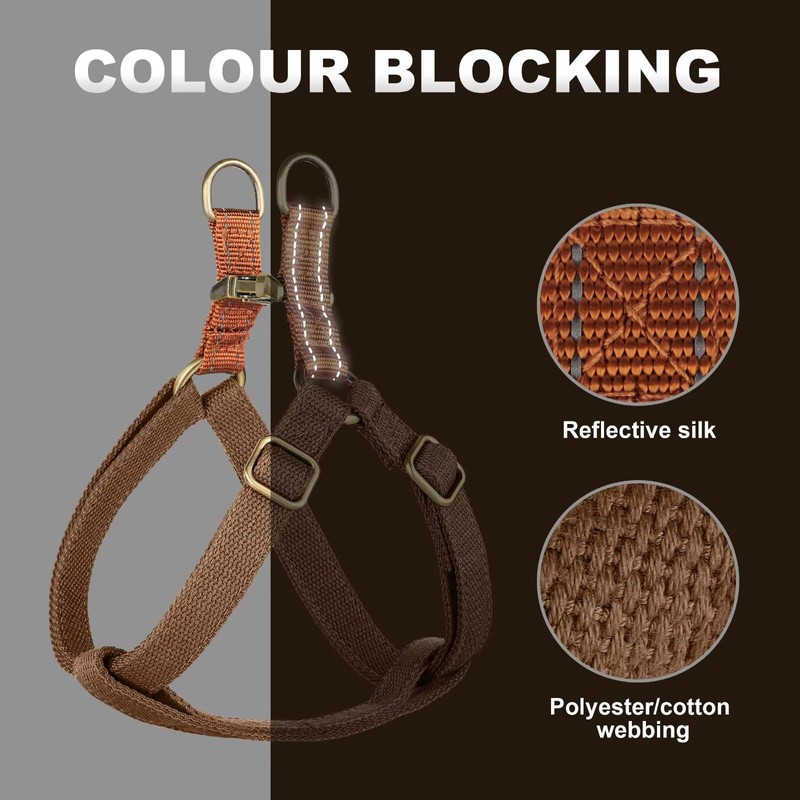 Didog Step in Dog Harness with Metal Buckles, Freedom Nylon