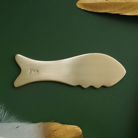Notdam Bangjja Yugi Fish Gua Sha Massager / 놋담 방짜유기 물고기 괄사 마사지기