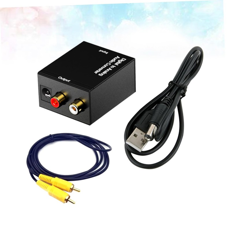jojofuny 2pcs Digital to Analog Audio Converter Compact Optical to