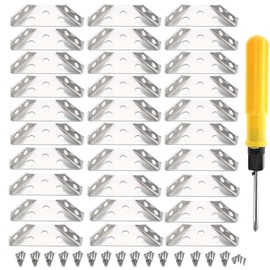 Soporte De Esquina De Acero Inoxidable, 30 Mensulas Para Repisa Triangular，Incluye Tornillos, Destornilladores
