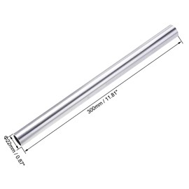 sourcing map 6063 Aluminum Round Tube, 22mm OD 18mm Inner Dia 300mm Length Seamless Straight Tubing