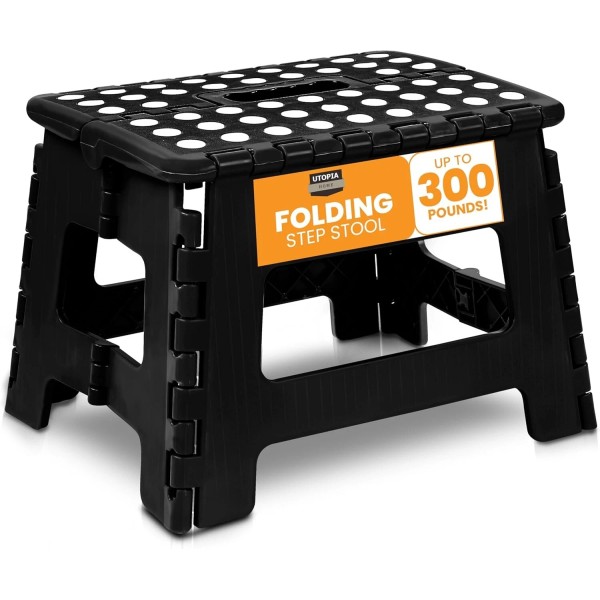 Utopia Stool Foldable Step 9"H Plastic Anti-skid Design Portable Stool,