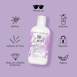 Bumble and Bumble Crema de peinado Curl Light Defining | Para rizos flexibles hidratados | Control del frizz | Rizado, ondulado | Con Jojaba, Aguacate + Aceite de Coco | Tamaño estándar