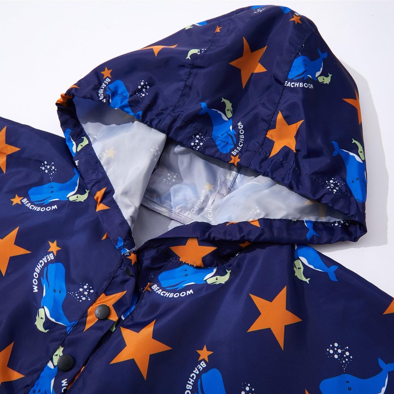 QIKADO Poncho Antipioggia Bambino, Poncho Pioggia Bambina con Cappuccio e