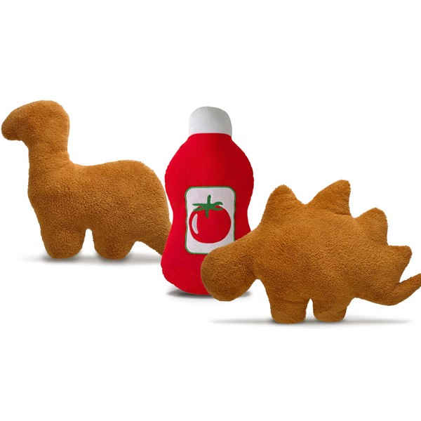 Dino Nugget Pillow Plush Trio Large - Soft Squishy Emotional