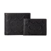 Coach R957 BLK Men's Wallet Outlet Embossed Signature 3 in