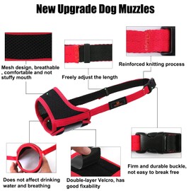 Demigreat Dog Muzzle Soft Mesh Breathable Muzzle Stop Dog Biting Barking and Chewing, Adjustable Dog Muzzle,Can be Used in Conjunction with Training for Small Medium Large Dogs