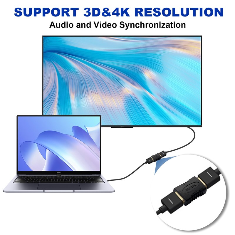 exgoofit HDMI Female to HDMI Female Coupler Connector Pack 6pcs