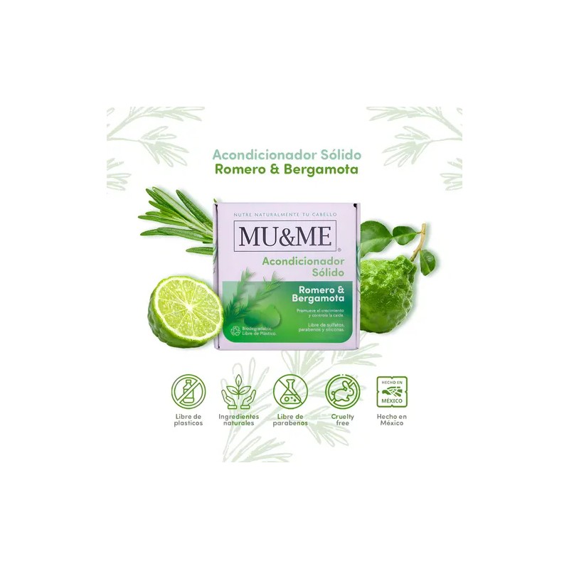 Acondicionador Solido Mume Romero Bergamota 60gr
