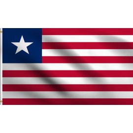 DMSE Liberia Flag 3X5Ft Foot 100% Polyester 100D Flag