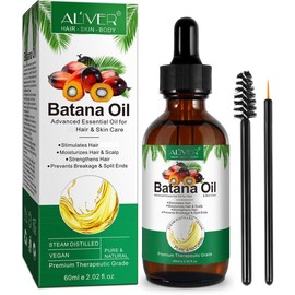 ALIVER Batana Oil for Hair & Skin & Eyebrows & Eyelashes 2.02 fl oz（60ml）
