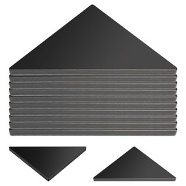 Rocaris 10 Pcs 3" x 3" x 1/4" Steel Plate Gussets, A36 Heavy Duty Triangle Weld Base Steel Sheet Metal for Reinforcement, Structural Support, Repair, DIY Projects