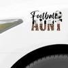 Football Aunt Sticker, Leopard Print Football Vinly Decal for Cars