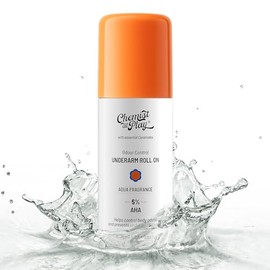 Chemist at Play UnderArm Roll-On with 5% AHA, Lactic Acid & 1% Mandelic Acid | Prevents Body Odour, Brightens Skin & Exfoliates Underarm | For Sensitive Skin | Aqua Fragrance | Alcohol Free - 75 ml