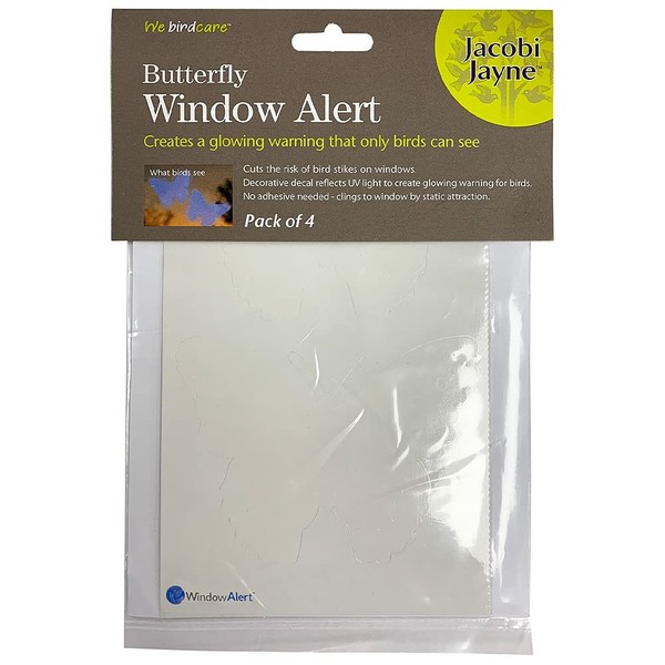Jacobi Jayne Fensteralarm, Schmetterling, transparent