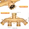 XIBETEO 4 Way Heavy Duty Solid Brass Garden Hose Splitter