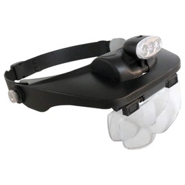 Lupa Optovisor 1.2-6x Con 3 Leds Negra 81001 E OBI