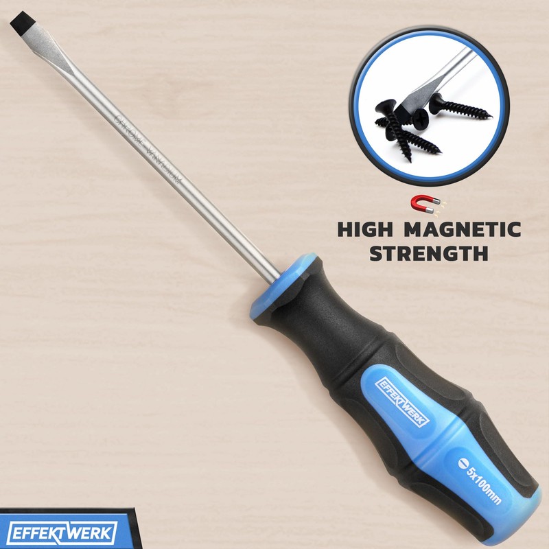EffektWerk - 6-pc Screwdriver Set - 4 Flat Head &