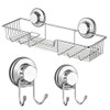 SANNO Suction Cups Replacement for Shower Caddy, Double Hook, Soap